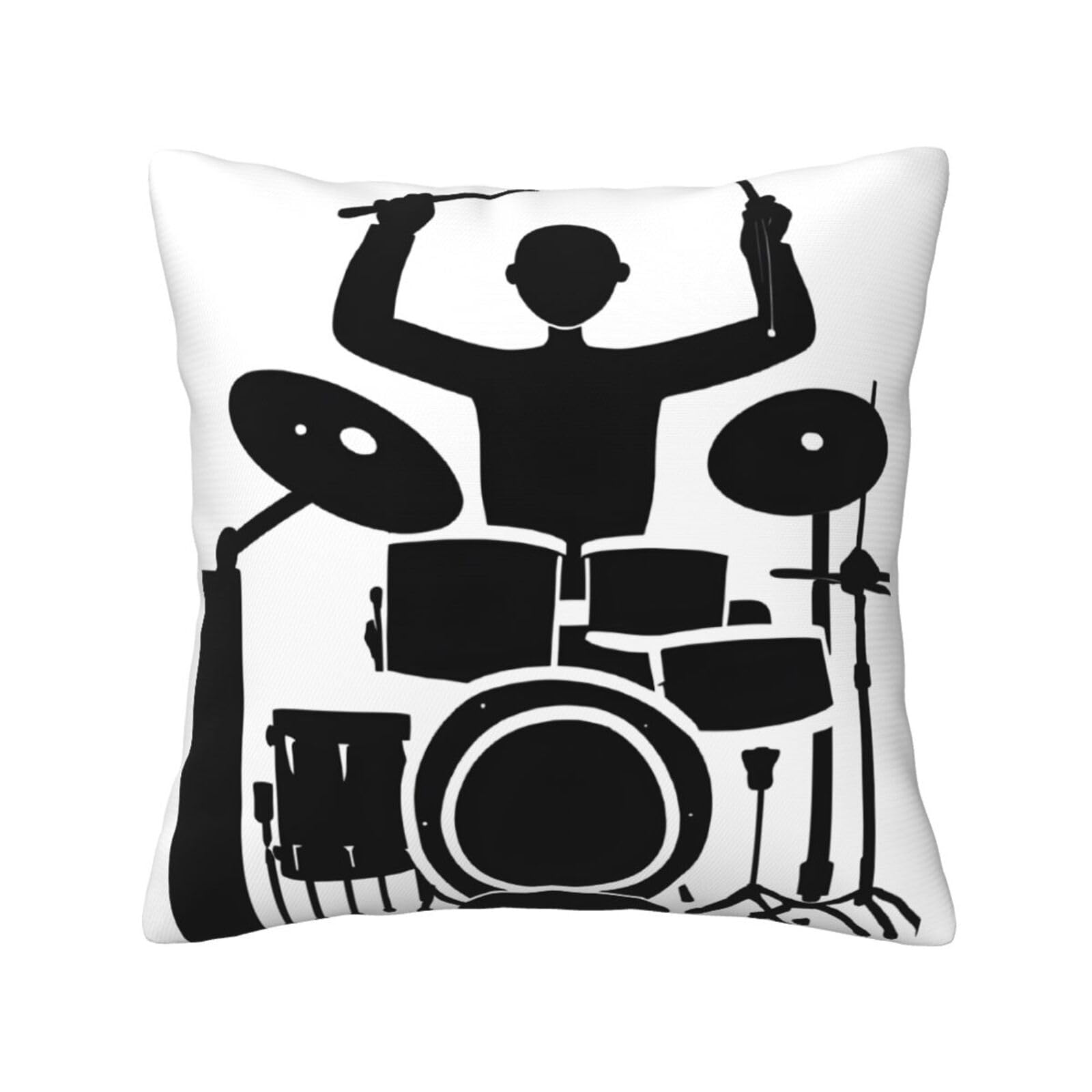 LHFIOHIRG (Drummer) Decorative Throw Pillow Covers Double-Sided Printed Cushion Covers for Sofa, Couch, Bed, and Home Decor 45 x 45cm