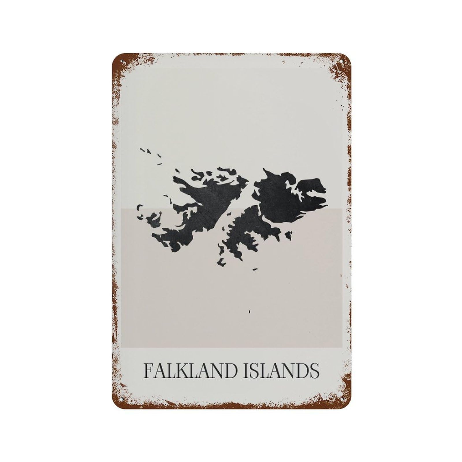 xiaoxiaoshen Falkland Islands Map Minimalist Boho Decor For Home Or Gift (2) Wall Decor Art Metal Tin Poster Modern Home Decor Art Home Bar Shop Decorations Vintage Sign 30x20cm