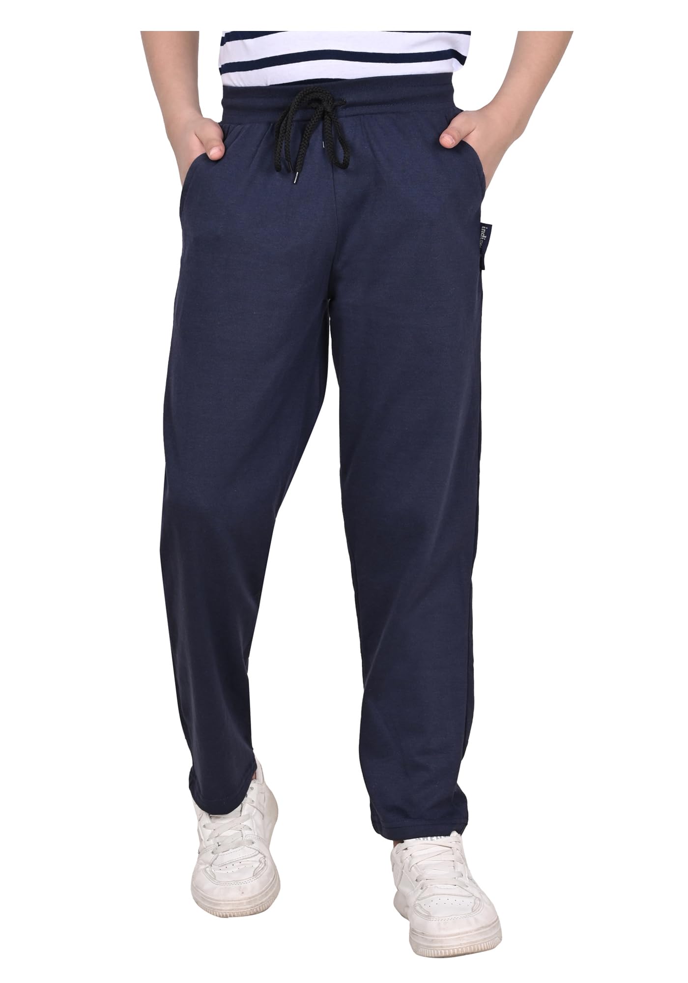 indi weaves Boys Cotton Blend Track Pant with Both Side Pockets, Elastic Waistband with Drawstring, Comfortable Regular Fit Casual Wear for Kids-picture-36