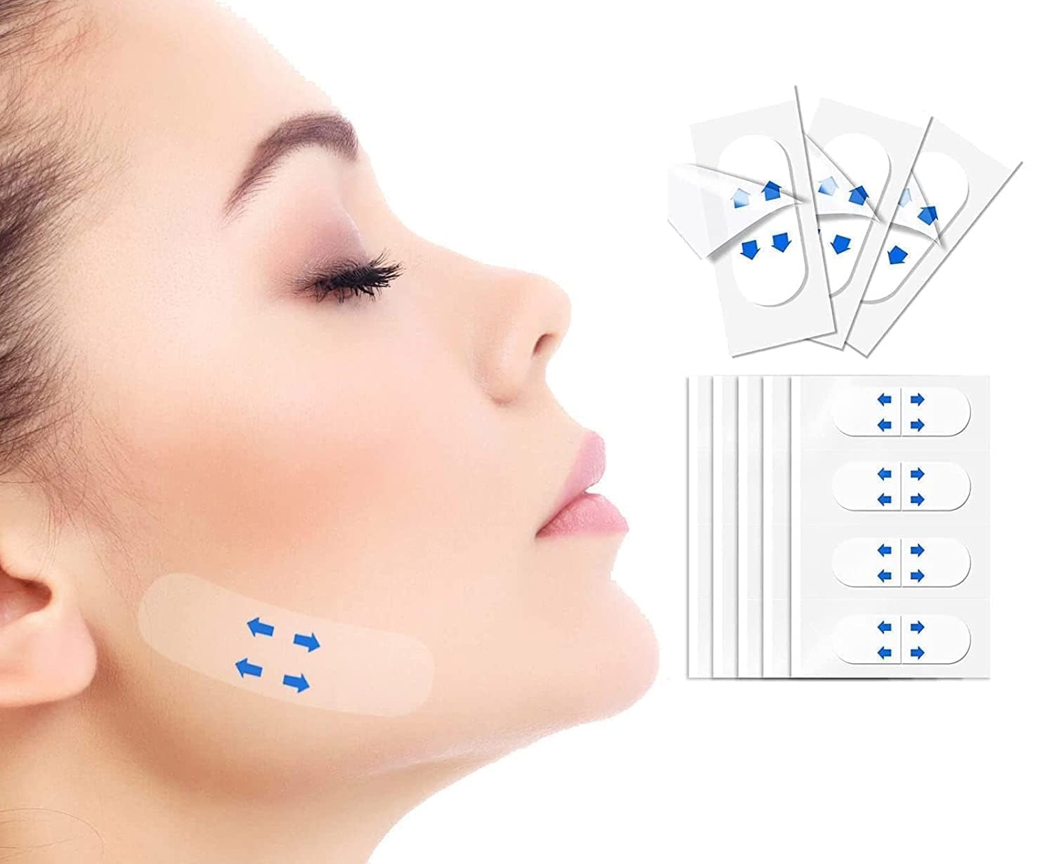 15 PCS Invisible Face Lift Tape for Women Instant Face Lifting Contouring Patch Neck Eye Tightening Tape Double Chin Sticker Wrinkle Smoothing Transparent Makeup Patch Waterproof Design (15 Piece)-picture-32