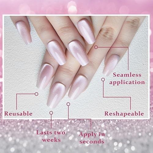 Vista 191 de evpct-Kit de 2 piezas de polvo metálico dorado y plateado con efecto espejo cromado para uñas; pigmento de uñas holográfico iridiscente camaleónico