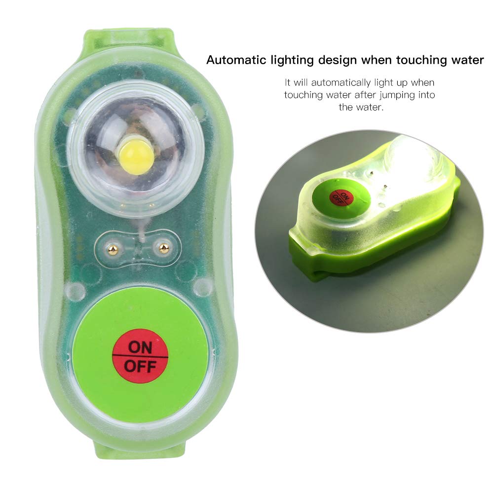 Topyond Luz para Chaleco Salvavidas, Luz para Chaleco Salvavidas Autoiluminada De Agua De Mar JHYD-I, Luz LED De Litio, Llamativa para Atraer Rescate(Azul Verde)