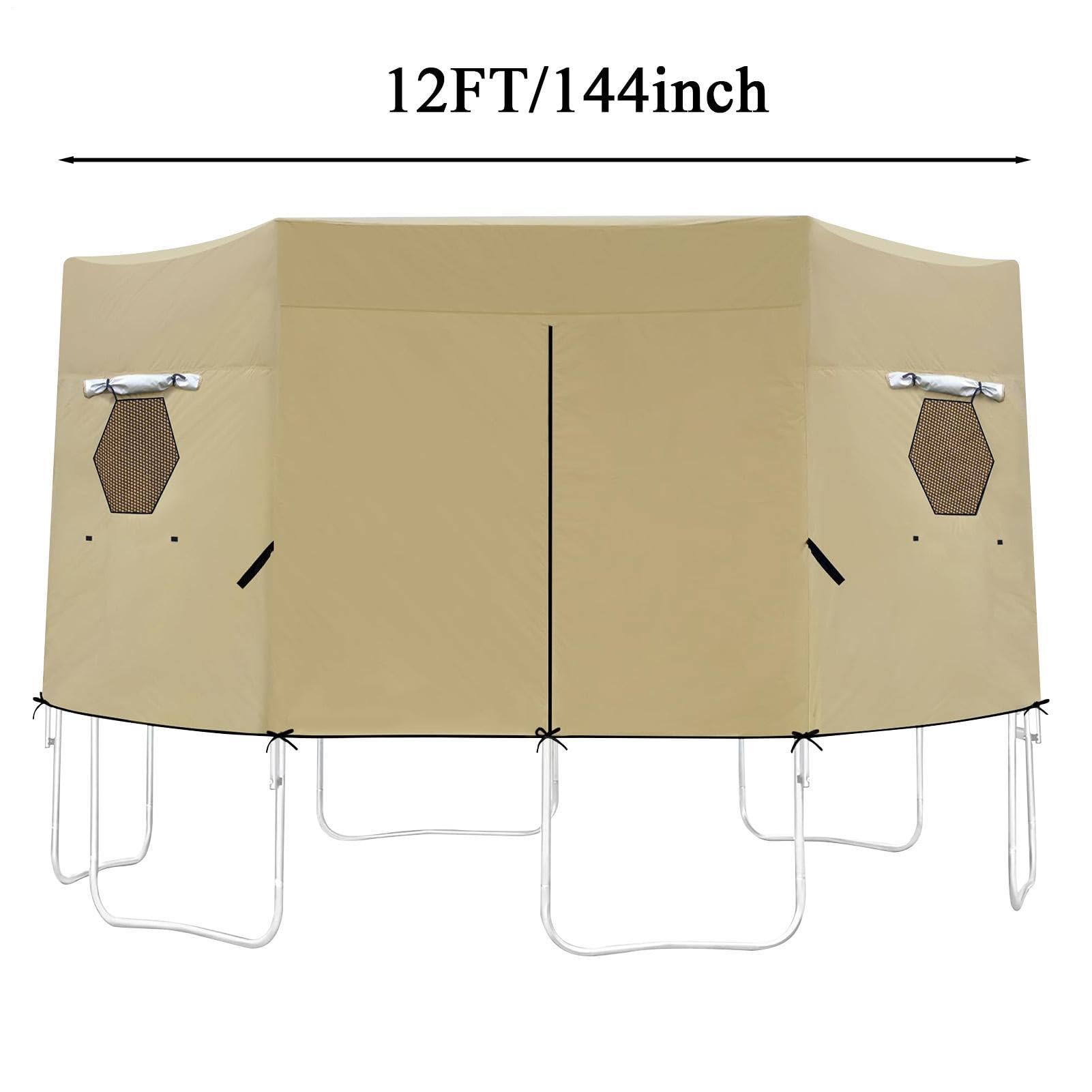 Trampolin Zelte 183/244/306/366cm Trampolin Sonnenschutz Abdeckung Wasserdicht Anti UV Outdoor Trampoline Schattenabdeckung mit Belüftungsfenster für Kinder