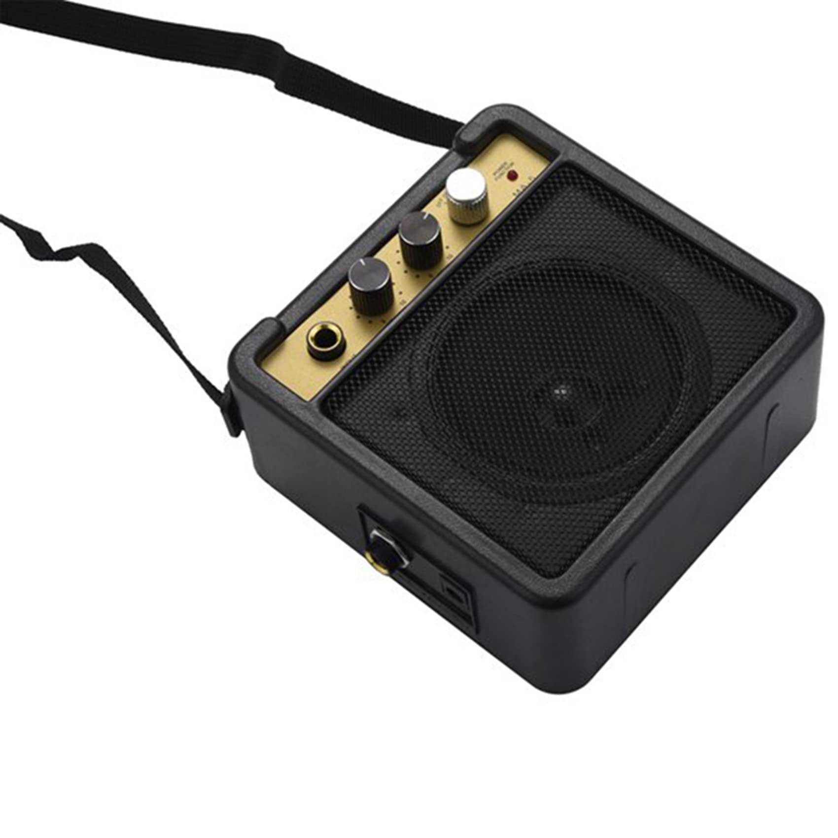 2X Amplificatore per Chitarra Amp Speaker 5W con Ingresso da 6,35 mm Uscita Cuffie da 1/4 di Pollice Supporta La Regolazione del Tono del Volume