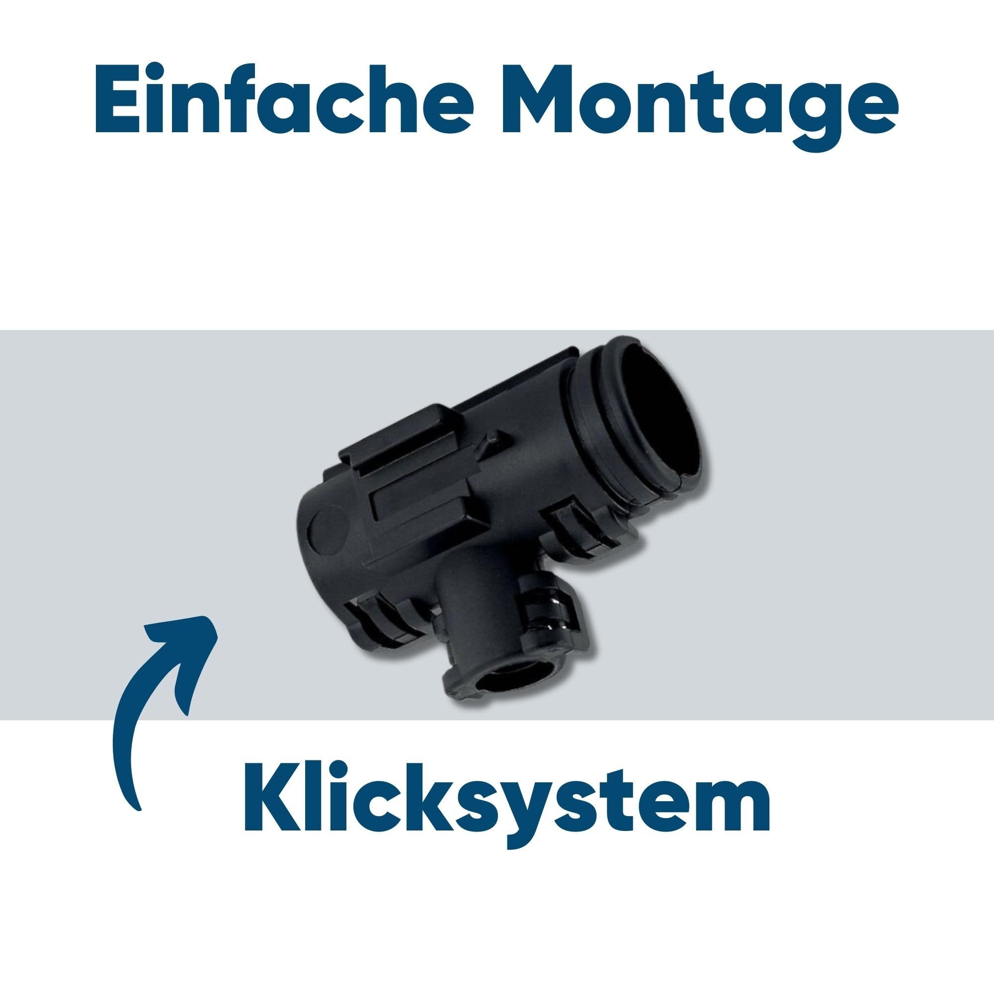 10 Stück T-Verteiler NW4,5 - Kalitec Wellrohr Verteiler Schwarz