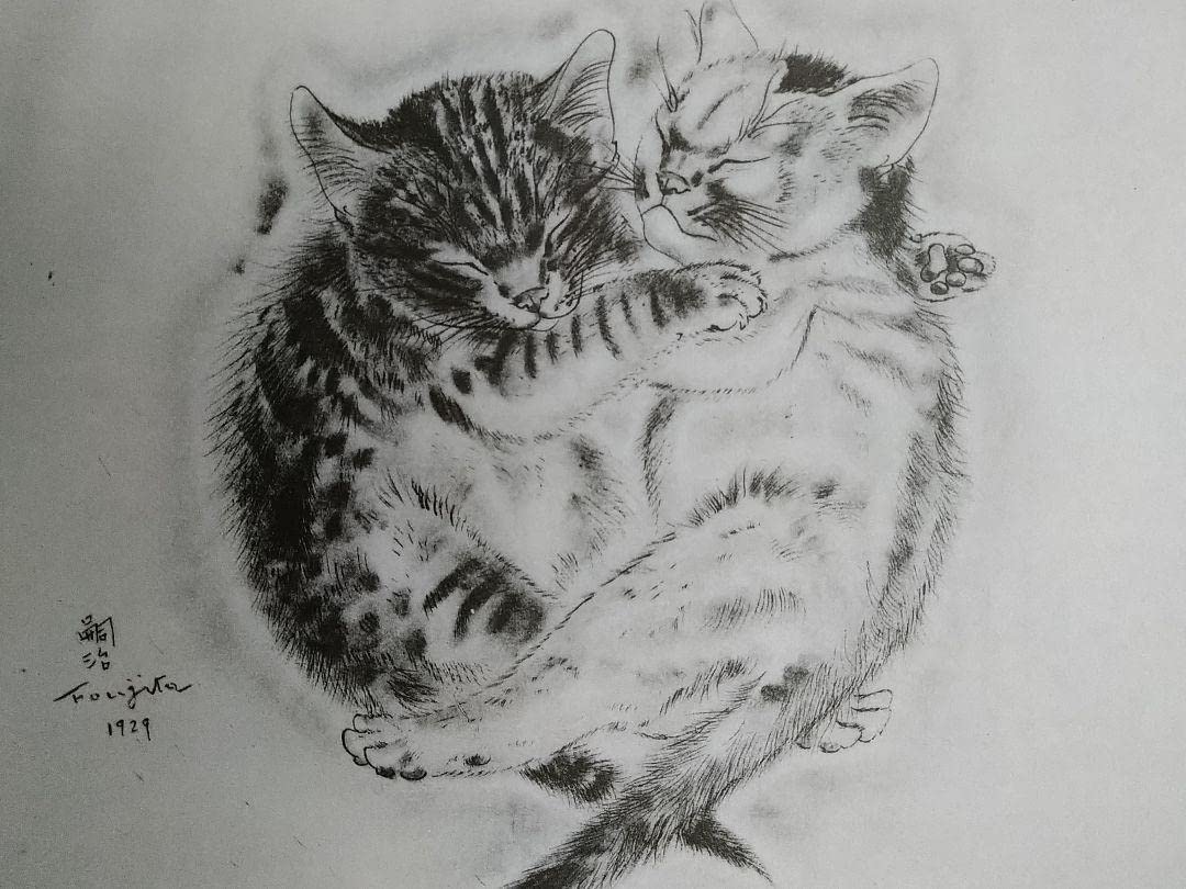 Amazon.co.jp: F-8藤田嗣治、a book of cats 1987原本から