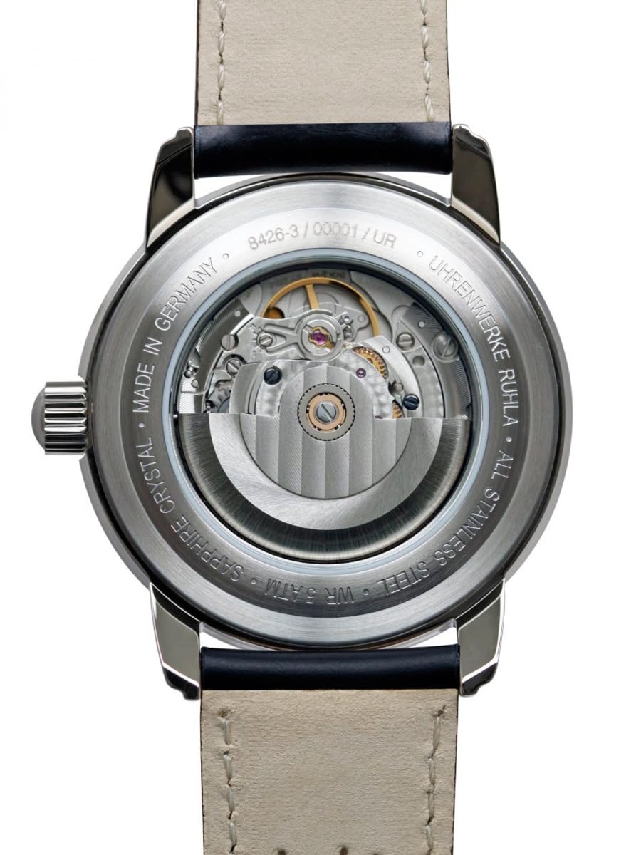 Zeppelin Herrenuhr Serie Atlantic Automatik Regulator mit blauem Lederarmband 8426-3