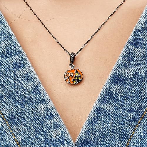 Image of GNOCE Witch Cauldron Pendant Charm,S925 Sterling Silver with Ruby Gemstones Dangle Charms Bead For Bracelets /Necklace Jewelry Gift For Women Girls Wife Daughter