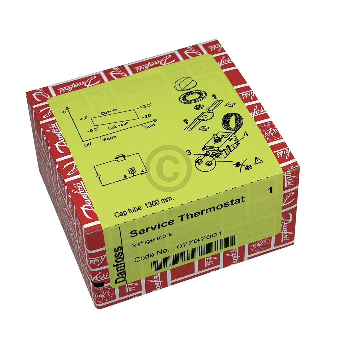 Danfoss Thermostate Kühlschrank Original-Teilenummer 077B7001