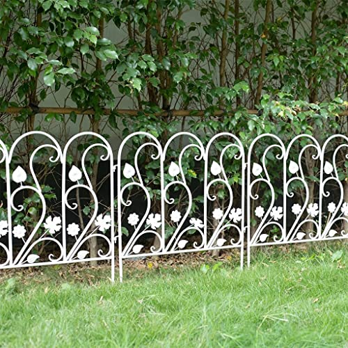 Walnuta 5 Pack Decorative Garden Fence For Landscaping White Panels Rust Proof Metal White #TOP3