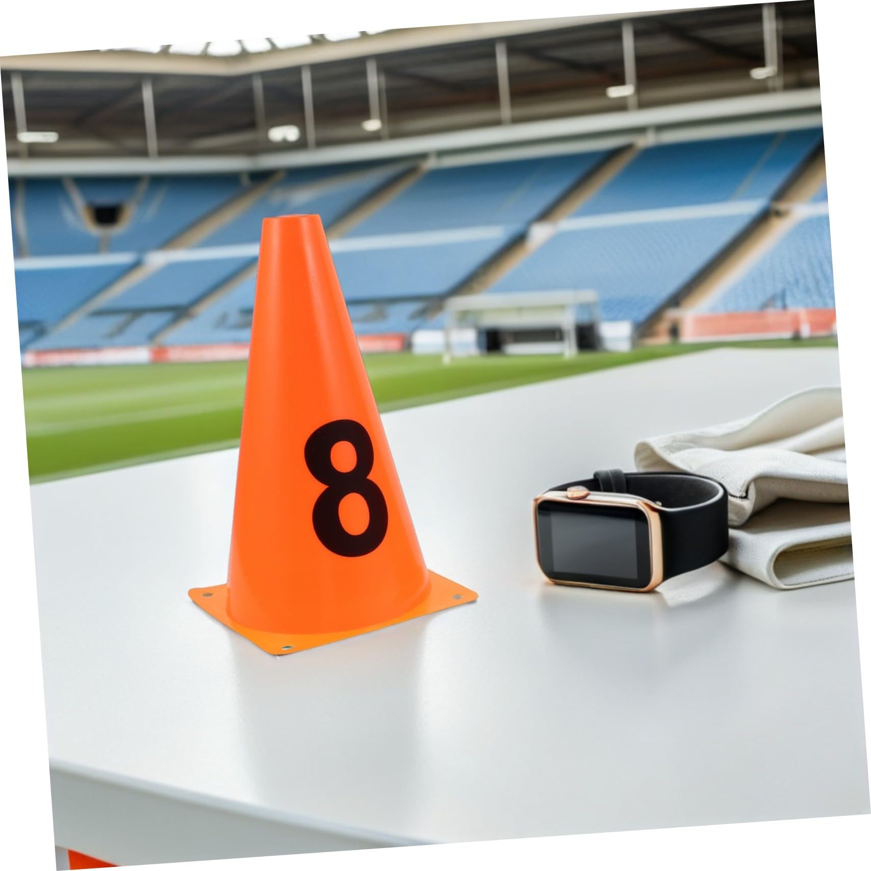 Mipcase 10 Piezas Marcadores de Entrenamiento de Fútbol de Numerados Fútbol Baloncesto de Práctica para Entrenamientos de Agilidad Exteriores