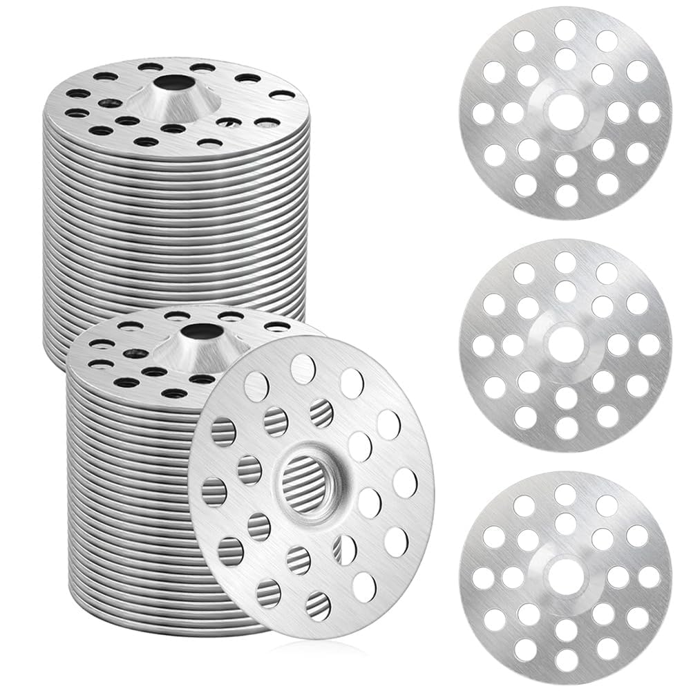 100Pcs Silver 1 inch Plaster Washers Zinc Metal Washer, Plaster Repair Washers Profile Washer for Wall, Ceiling, and Drywall Repair，Drywall Repair Clips