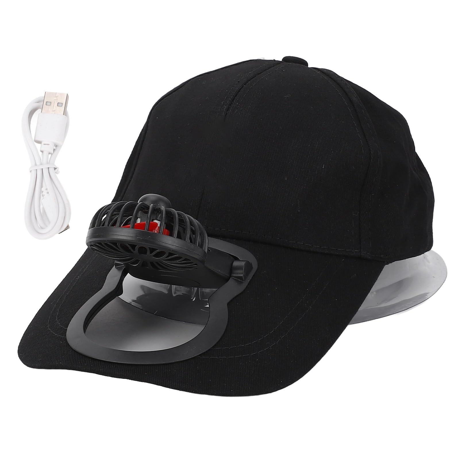 Yinhing Solaire avec Une Batterie Rechargeable Intégrée, Chapeau Réglable à Large Bord avec Ventilateur pour Voyage Pêche Randonnée Casquette de Baseball Ventilateur