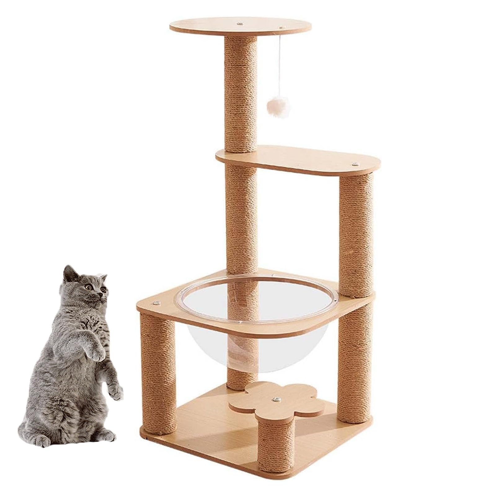 Centre d'activités pour chats d'intérieur avec plateforme d'observation