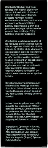 Miniatura 5 de Herstyler Colorful Seasons - Plancha plana de cerámica, doble voltaje, 1.25 pulgadas, color morado y HerStyler Biotina para el crecimiento del