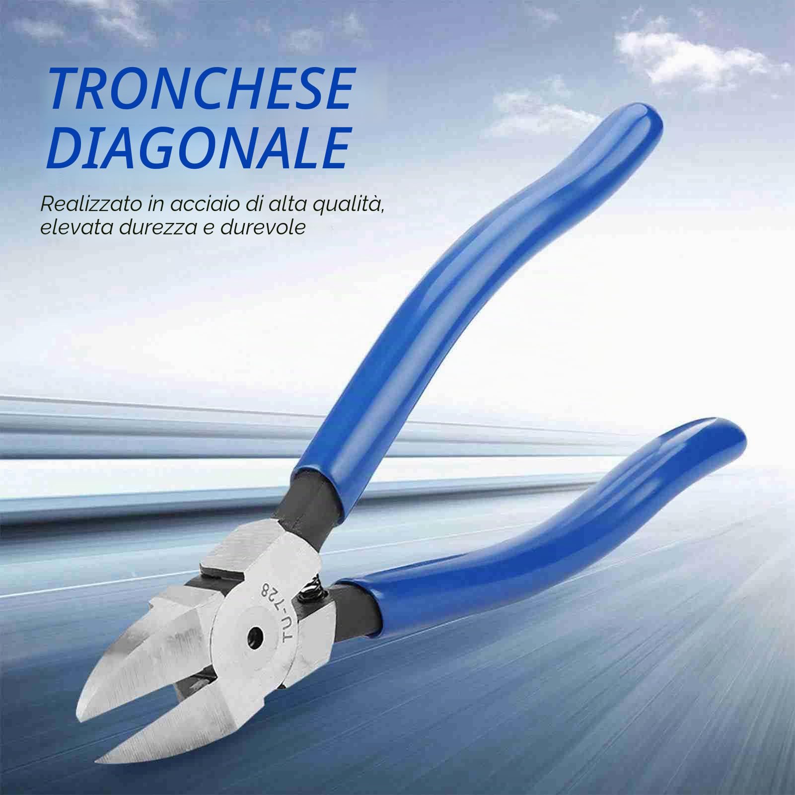 Pinza da taglio laterale da 8 pollici Pinza da taglio laterale Tronchese da filo Pinza diagonale Pinza per tagliare il naso del cavo Tronchese per cavi vari