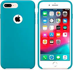 Case Capa Capinha Silicone Aveludado pra iPhone 7 (Verde Piscina)