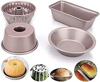 Vista 8 de robebeee Molde Kugelhoft hueco de acero al carbono redondo de 4 pulgadas con forma rectangular redonda de 4 pulgadas, molde para tartas, utensilios