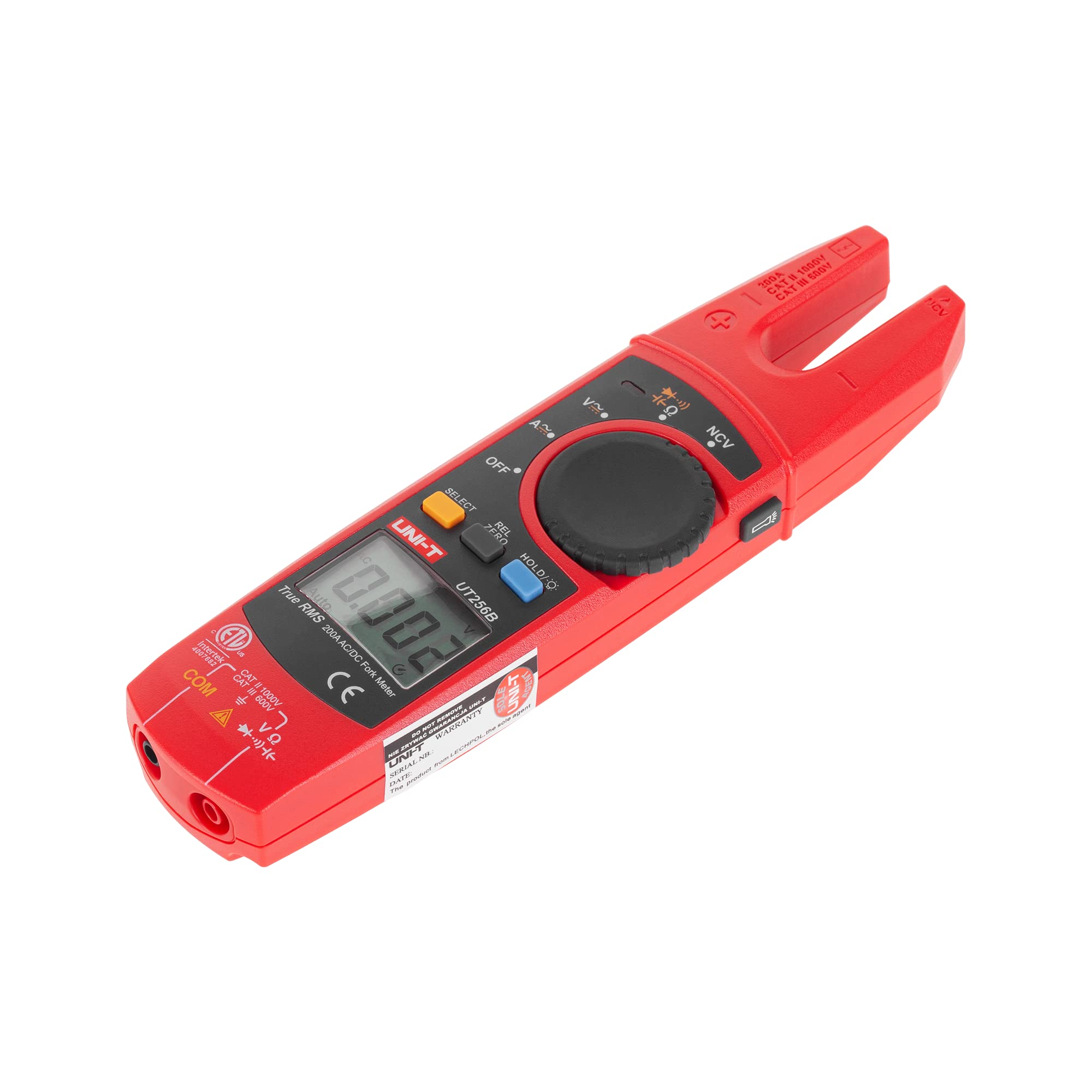 Uni-T Miernik Cęgowy UT256B/MIE0190 200A True RMS Ekran LCD