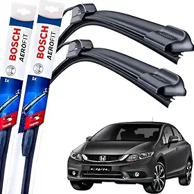 Palheta Limpador Parabrisa Bosch Aerofit Par de Palheta Limpadora Dianteiro Original Civic 2012 2013 2014 2015 2016