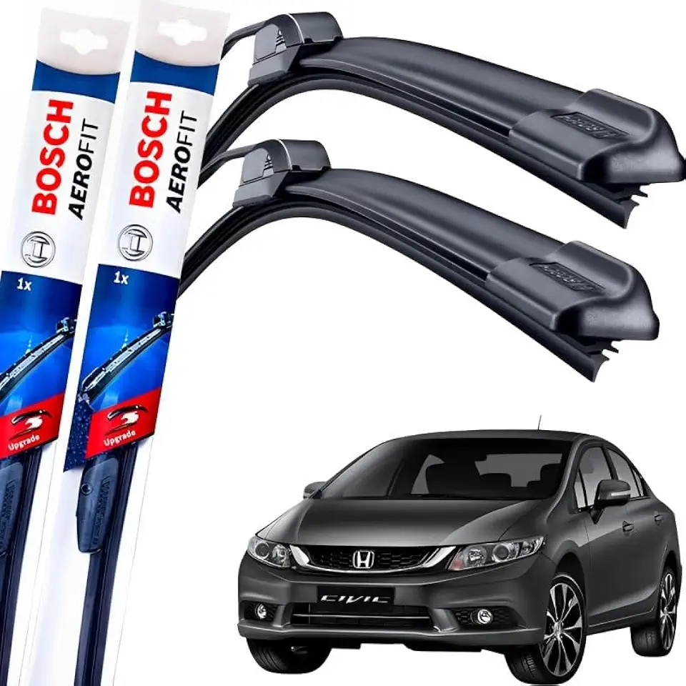 Palheta Limpador Parabrisa Bosch Aerofit Par de Palheta Limpadora Dianteiro Original Civic 2012 2013 2014 2015 2016