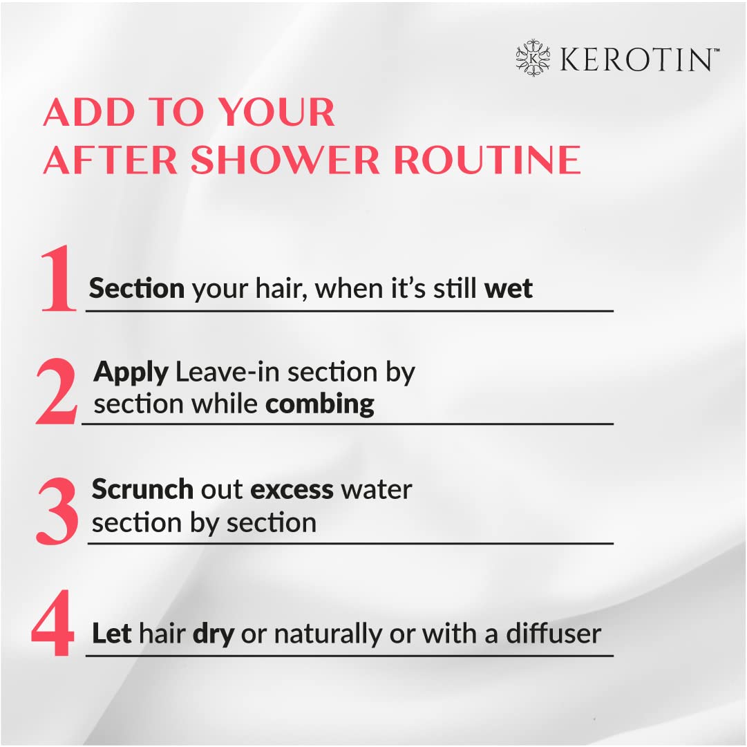 Kerotin Leave-in Conditioner - Curl and Wavy Hair - Detangler, Moisturizing and Anti-Frizz, Approved Cream with Argan Oil | Free of Sulfate and Artificial Fragrances.