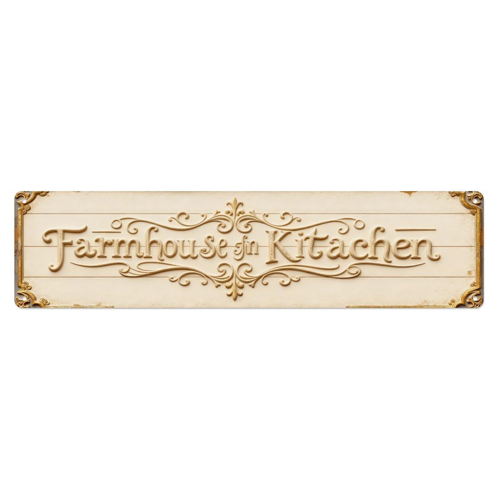 Farmhouse In Kitchen Sign Metal Tin Sign Plaque