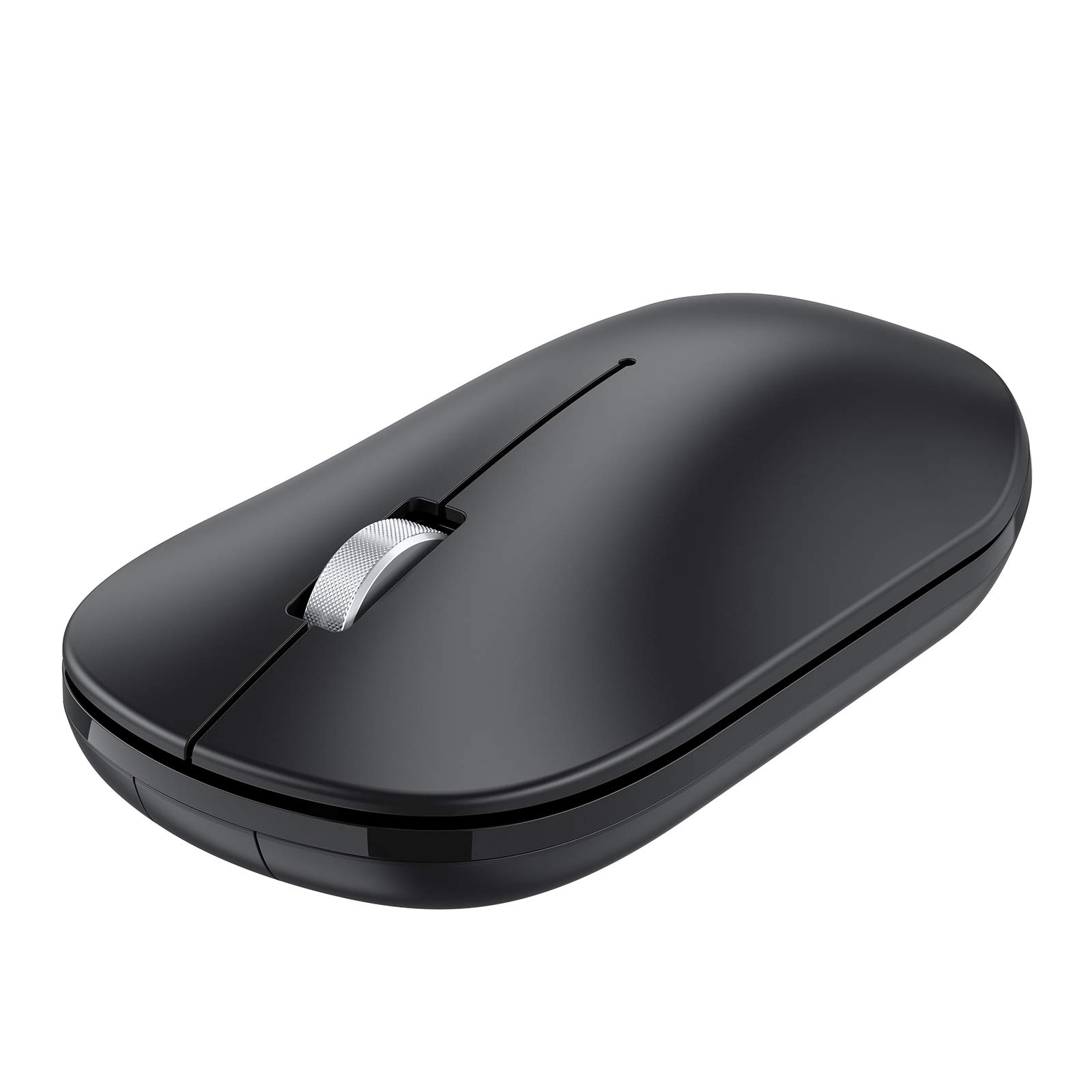 OmotonBluetooth Mouse for iPad and iPhone (iPadOS 13/ iOS 13 and Above), Ultra-Thin Wireless Mouse Compatible with Bluetooth Enabled Computer, Laptop, PC, Notebook, and Mac Series, Matte Black