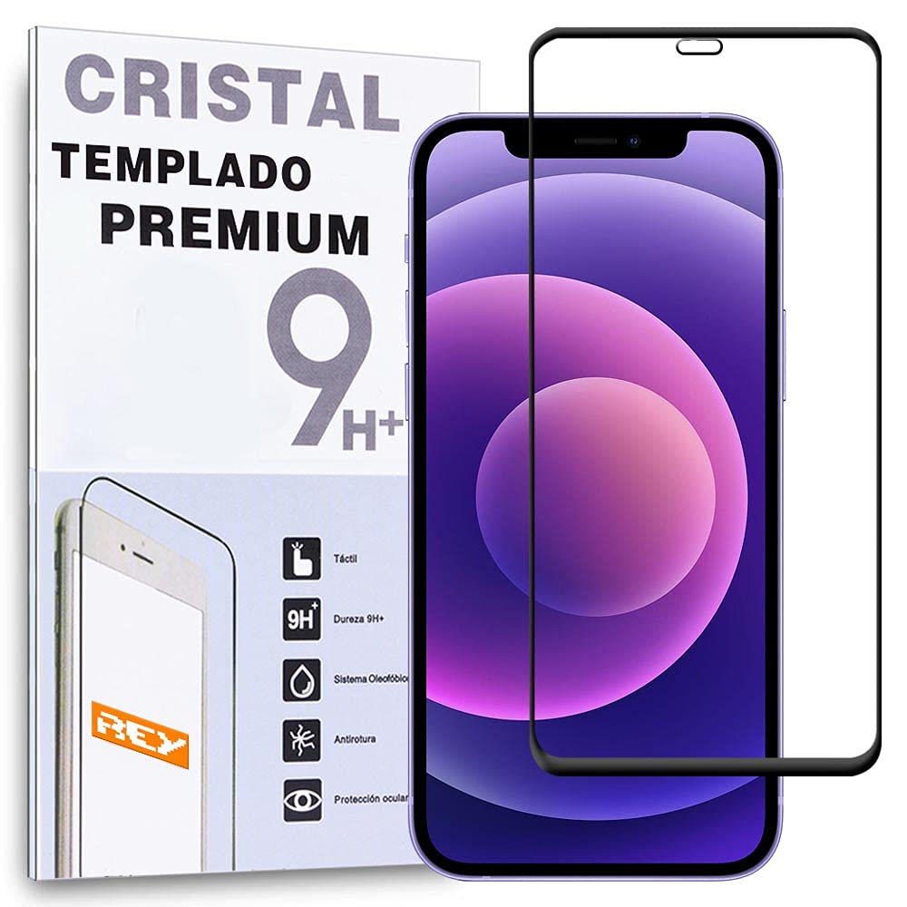 REY Pack 2 Pellicole Salvaschermo 3D Per Fotocamera IPhone 12 Pro (6,1'') | Vetro Temperato 9H | Trasparente E Oleorepellente
