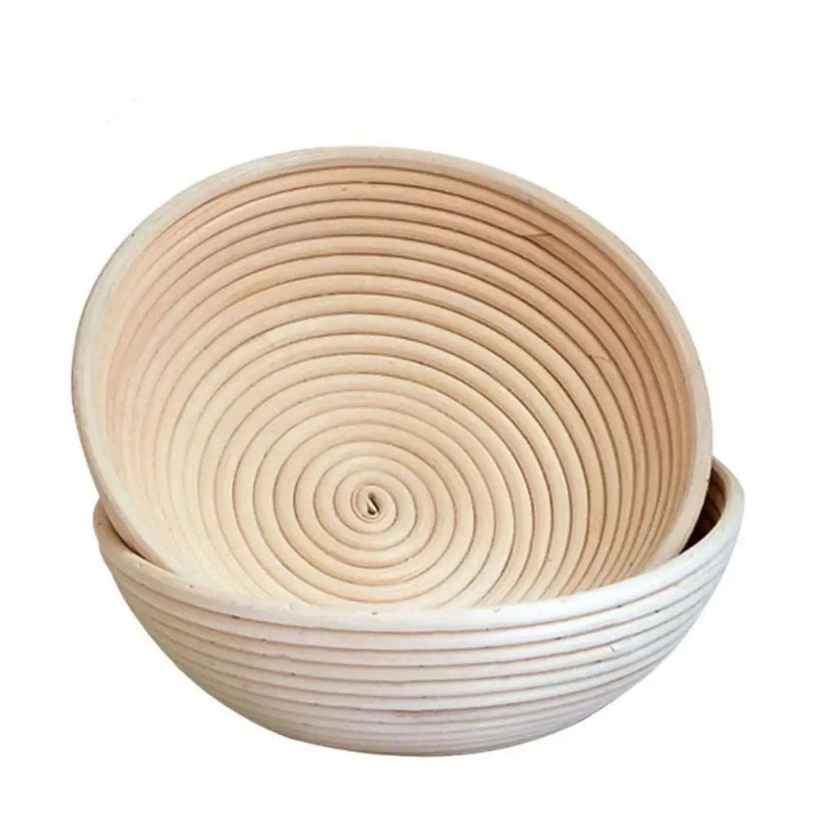 Cestino Per La Lievitazione Del Pane Cestino for lievitazione del pane, 2 pezzi, for pasta madre, cestino in rattan naturale for la cottura del pane Per Cuocere Il Pane(18x9cm)
