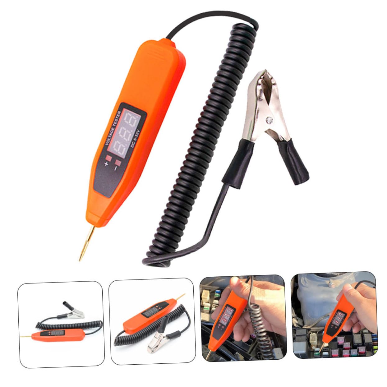 Cabilock 4 Pièces Stylo De Test De Tension Automobile Stylo Testeur De Tension De Voiture Usb Pouvoir Outil Numérique Testeur De Fusible Testeur Électrique Fusible Voiture Abdos