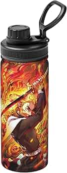 Amazon | 530ml 直飲み 魔法瓶 鬼滅の刃 煉獄杏寿郎 ステンレス