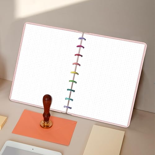 Miniatura 6 de Papel de rellenado de cuadrícula punteada de argolla clásico, insertos pre-perforados de Happy Planner de 9 argollas, papel de hoja suelta de 100