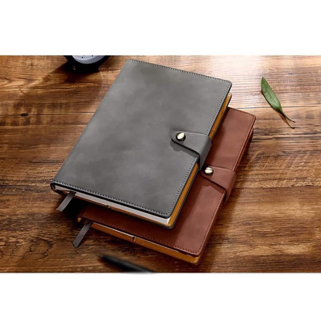 Notebook portatile A5 in morbida pelle PU retrò - Blocco note squisito con fibbia ad anello per studenti, lavoratori, professionisti, riunioni di ufficio e diario in movimento