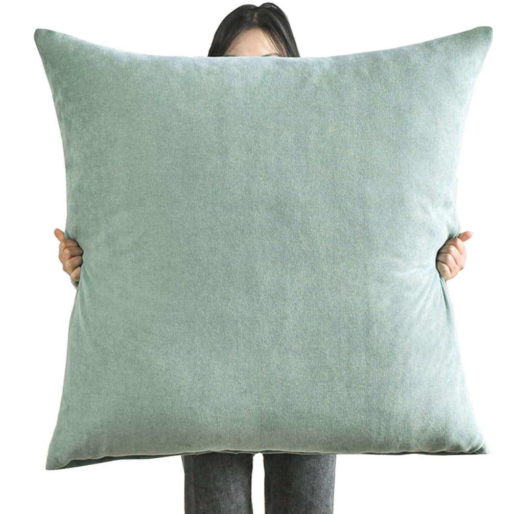Super King Size Pillow Cases,Square Extra Large Cushion Covers 50x50, 60 x 60,70x70,80x80 cm Soft Pillow Cover with Invisible Zipper Decorative pillowcases for pillows Sofa Couch ( Color : Lake Blue , — image 1