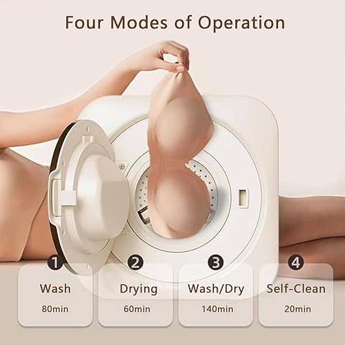 Miniatura 2 de Full Automatic Washing Machine, 3.5L Wall-Mounted Laundry Machine, with LED DisplayDrain Dump  4 Modes, Portable Tumble Dryer for Apartments,220V