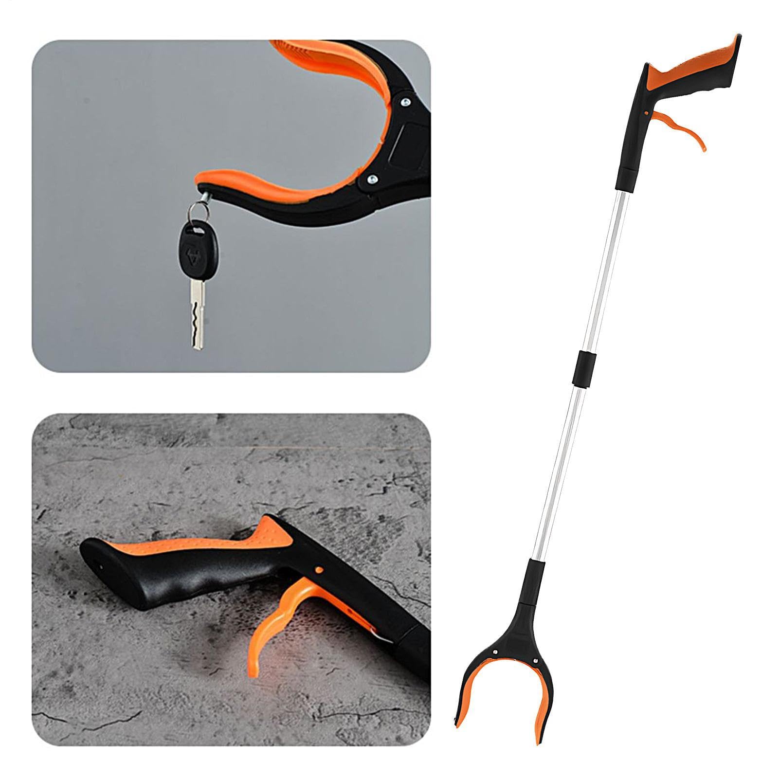 Strumento Grabber Reacher - Lega Di Alluminio Pieghevole Da 33 Pollici, Artiglio Magnetico In Silicone Antiscivolo | Bastone Raccoglitore Manuale Per Pinzette Sanitarie Per Rifiuti E Assistenza Alla M