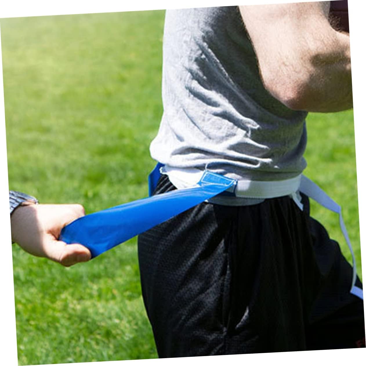 1Set Multi Use Football Waist Flag Set Football Belt with Belts Flags Markers and Drawstring Bag for Youth and Flag Football