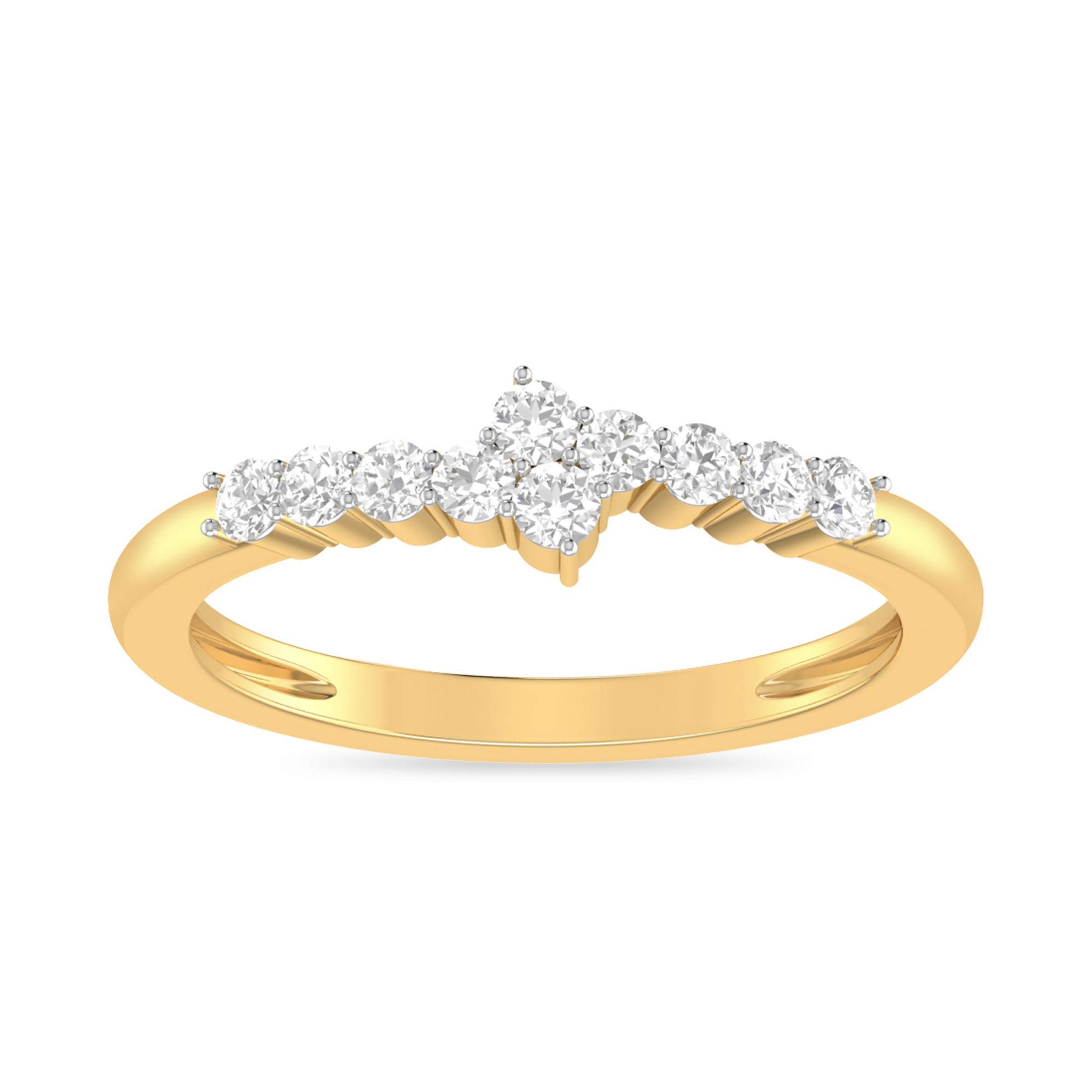 14k (585) Yellow Gold and Diamond Ring for Women