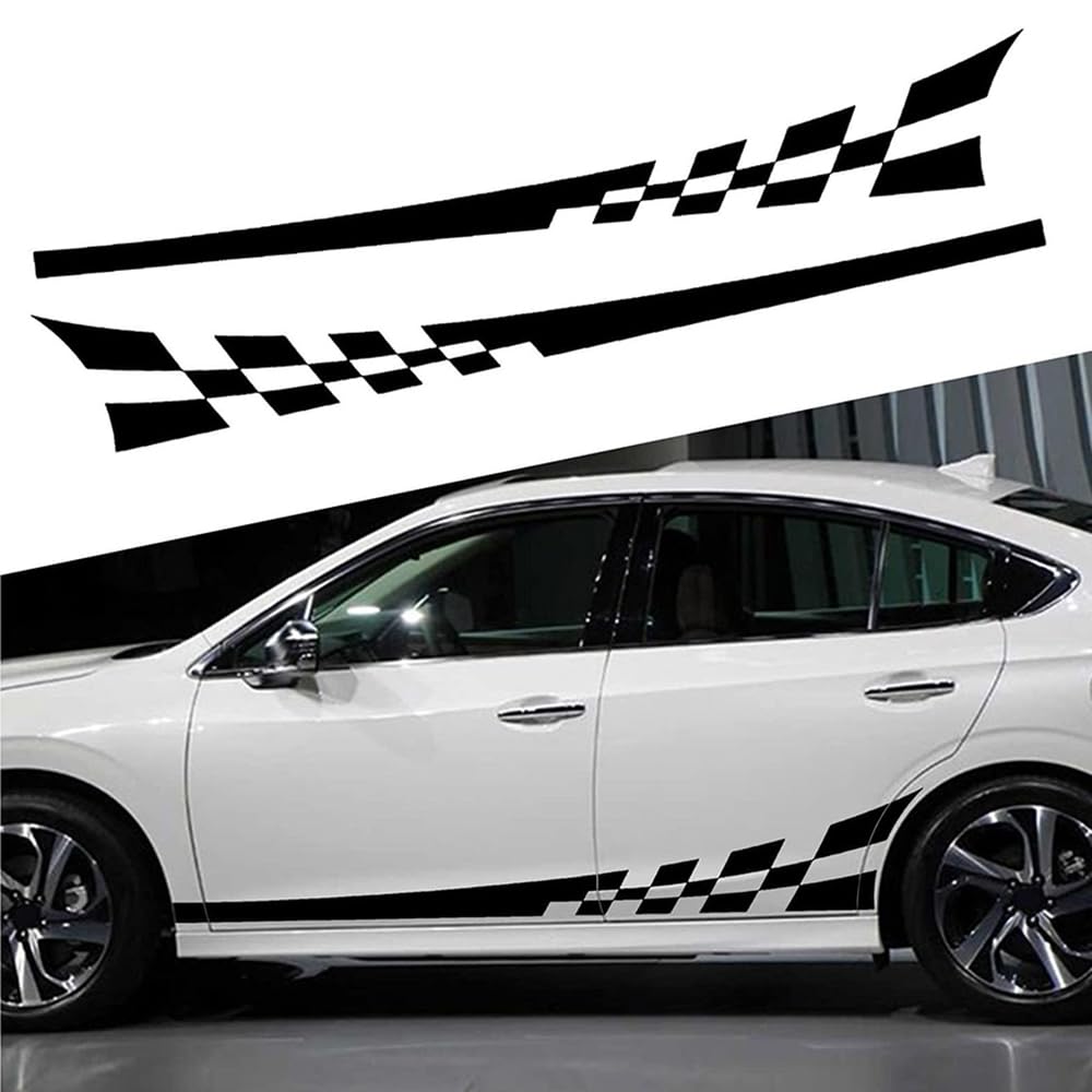 VTRWLMWN Car Body Stickers, for Fiat 500, 500E, 500C, 500L, 500X Body Decoration Sticker Graphic Sticker Vinyl Bumper Decal Car Door Side Stripe Skirt Sticker,C