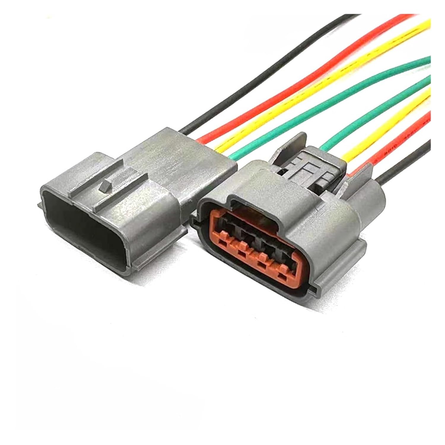 1/4 Pin 6098-0144 Male Female Gasoline Pump Plug Alternator Repair Connector/Sensor Plug KLOOKY(Dark Grey,5 Sets)