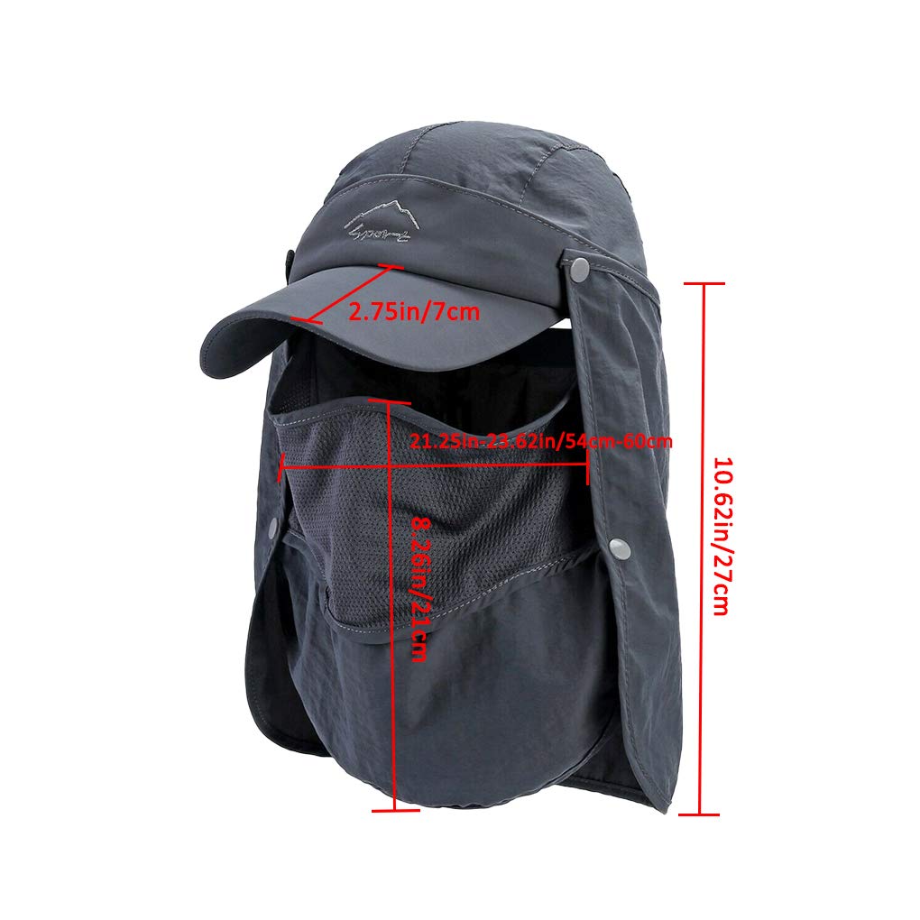 Chapeau de pêcheur à séchage rapide - Protection UV - Pliable - Coupe-vent - Pour la pêche, le camping, la randonnée - Vert militaire