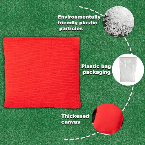 WOFEU 10 Pcs Bean Bags,Bean Bags for Kids Throwing Mini Cornhole for Tossing Sports Outdoor Family Games Kids Toys Hand Toss Games Boys Girls Party Games (Black+Red) - Image 2