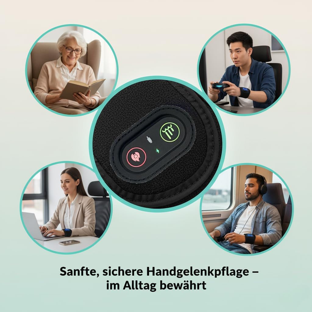 Infrarot Handgelenk Band 48 LED | Rotlichttherapie bei Schmerzen, Karpaltunnel & Steifheit | Ergonomisch, Wiederaufladbar (1pcs)