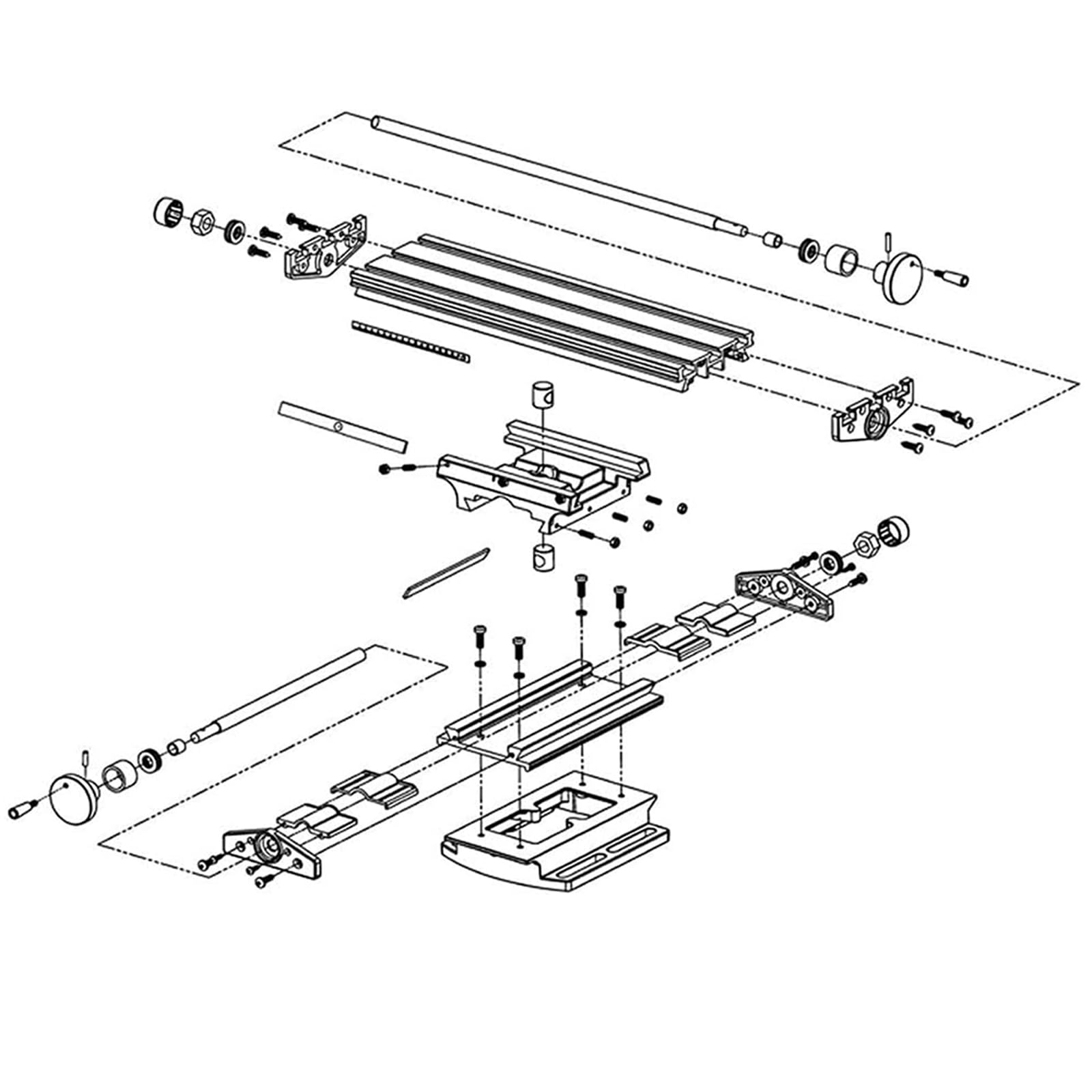 Table de travail multifonctionnelle de fraisage, table coulissante de perçage X-Y Adjustme 6350