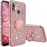 Diseño de dos capas: los diamantes de imitación se colocan en los bordes y alrededor del anillo. Los enormes cristales de colores añaden brillo extra a este hermoso estuche; el brillo en la parte posterior se puede quitar y se convierte en un estuche transparente para mostrar los colores originales del teléfono. El diseño de doble propósito es adecuado para diferentes ocasiones.