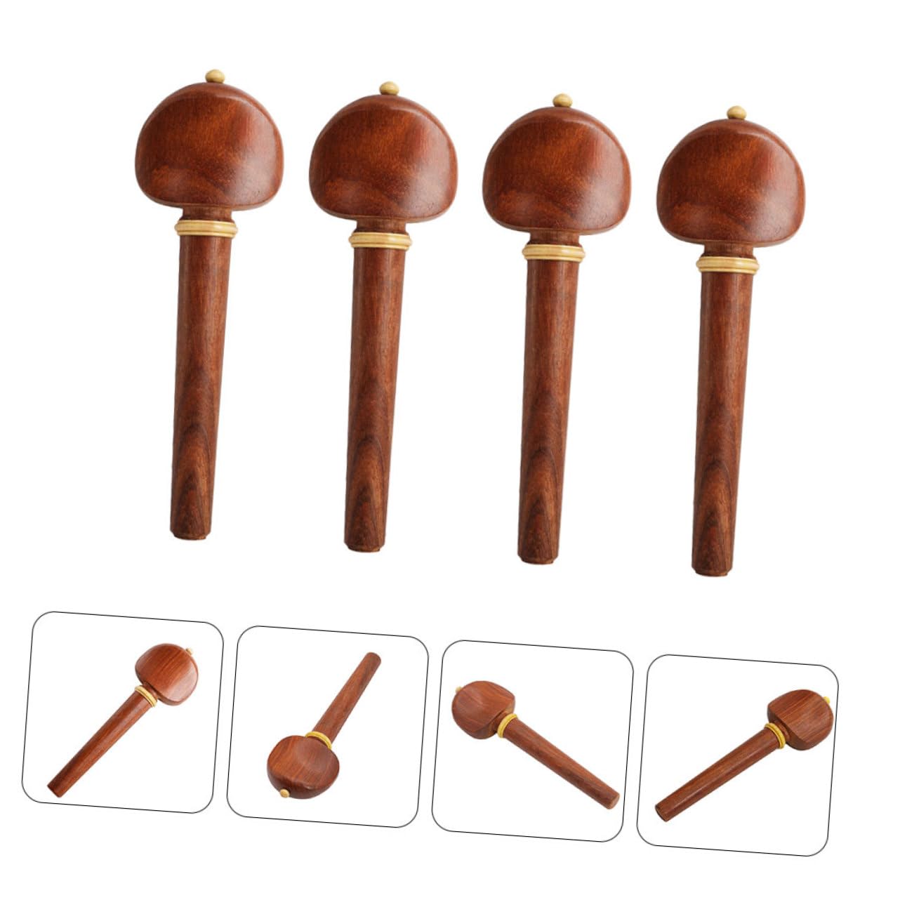SHOWERORO Piroli Di Accordatura in Legno Di Palissandro Per Violoncello, Set Da 4 Pezzi, Accessori Per Strumenti a Corda, Per Regolazione Tensione Corde e Prestazioni Musicali