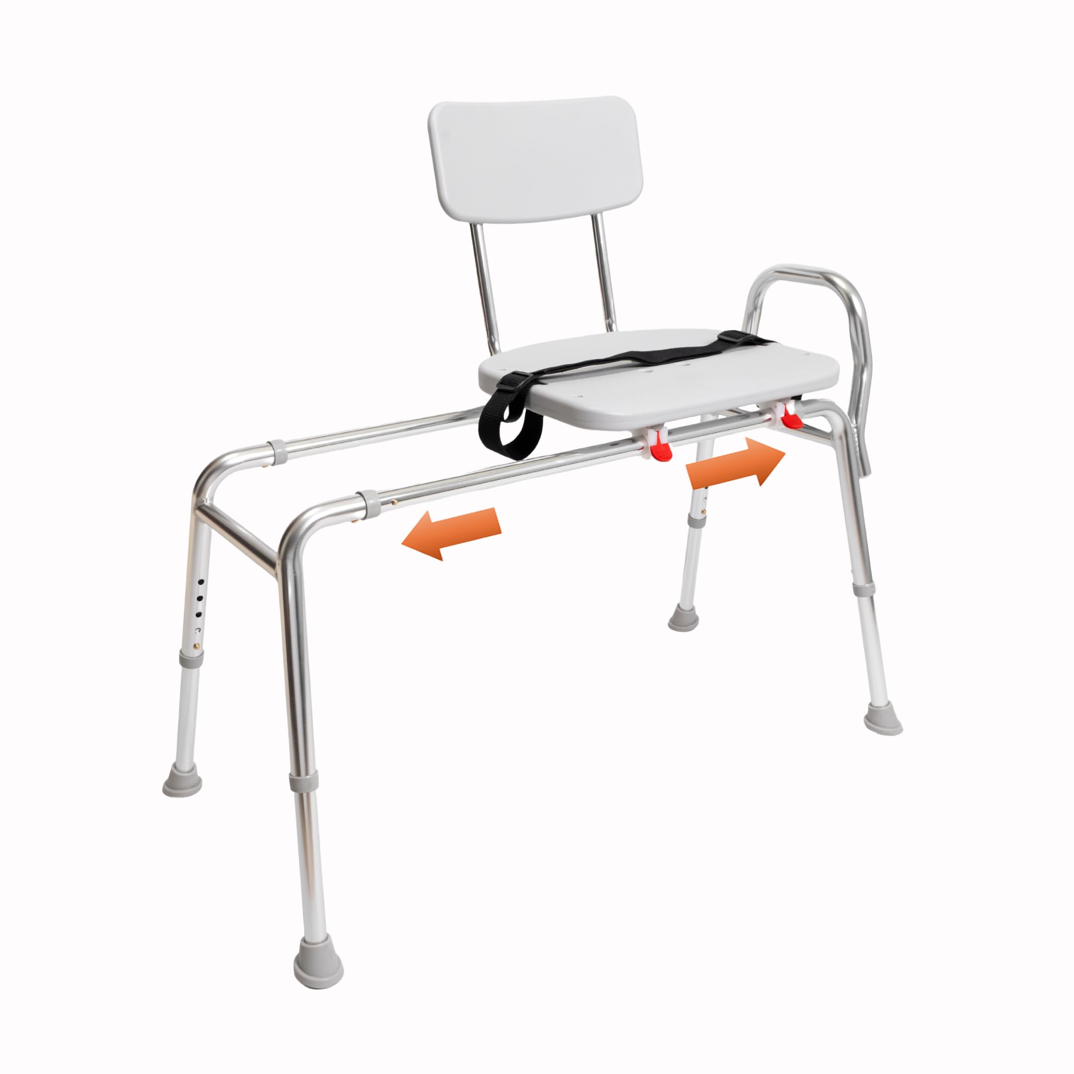 Eagle Health Supplies Sliding Transfer Bench & Tub Shower Chair, Height Adjustable, Heavy-Duty Capacity up to 400 LBs, for Safety Shower, for Elderly & Disabled (77211)