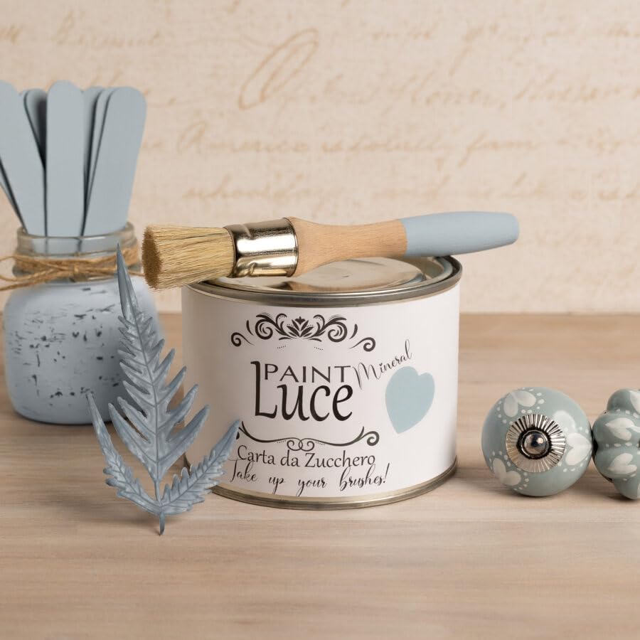 Luce Paint Linea Mineral – Vernice Minerale Ultra Opaca – Restyling Mobili – Senza Fondo e Senza Finitura – Alta Coprenza (Carta da Zucchero, 0,25 Litri)