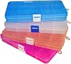 Qualsen Plastic Organizer Storage Box with Adjustable Dividers, Fishing Tackle Box and Bead Organizer Box for Jewelry, Beads, Earrings, Tools, Fishing Hooks, and Small Accessories(15 Grid